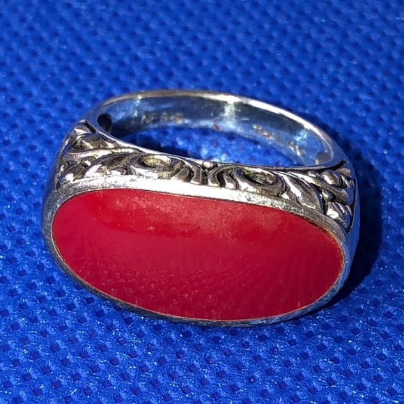 Red Jasper sterling silver Chapal Zenray ring s 7 - Picture 3 of 5